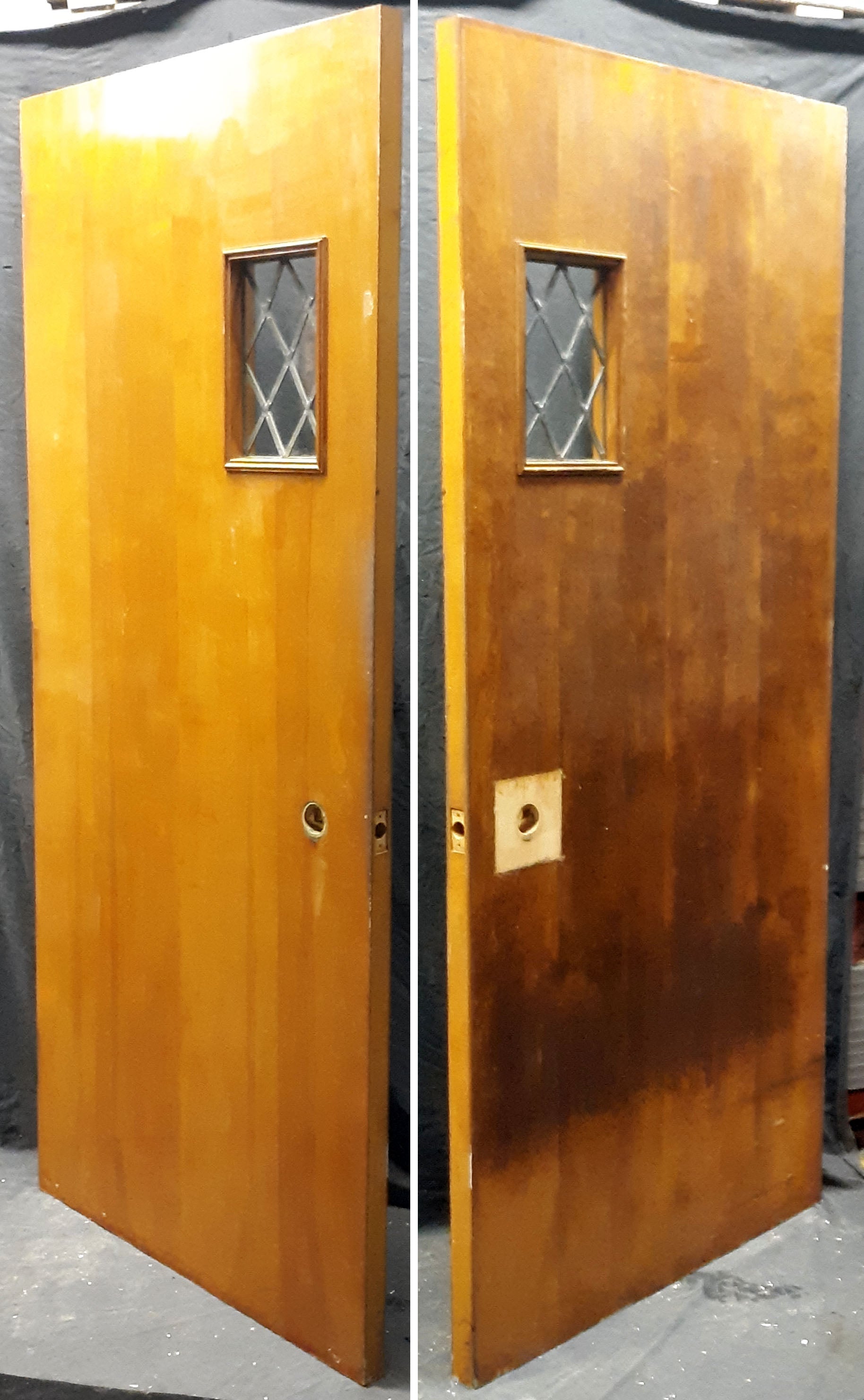 36x79 Salvaged Mid Century Modern Entry Door, 52% OFF