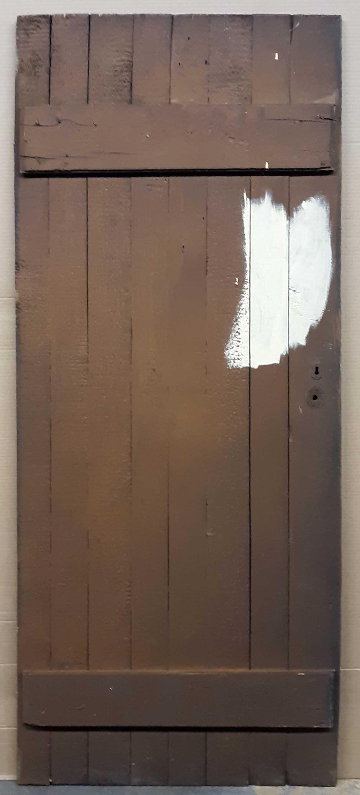 30x73.5" Antique Vintage Old Interior Salvaged SOLID Wood Wooden Flush Barn Door