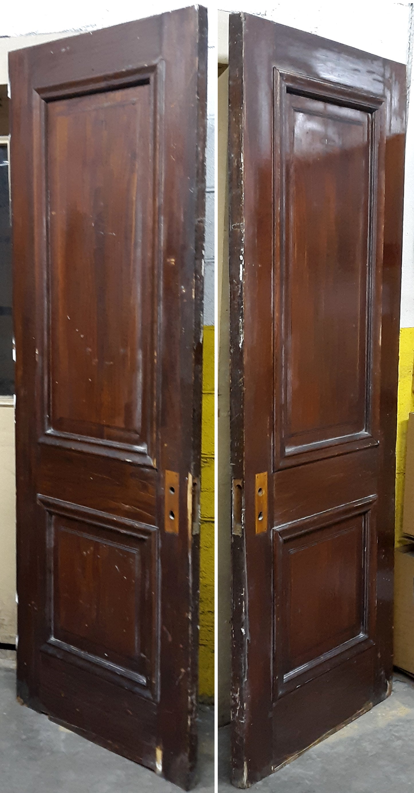 2 available 30"x84"x1.75" Antique Vintage Old Reclaimed Salvaged Interior Wood Wooden Doors 2 Panels