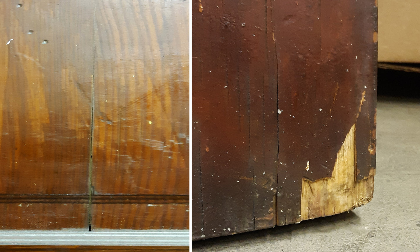 32"x83.5"x1.75" Antique Vintage Old Reclaimed Salvaged Interior Exterior SOLID Wood Wooden Door 2 Panels