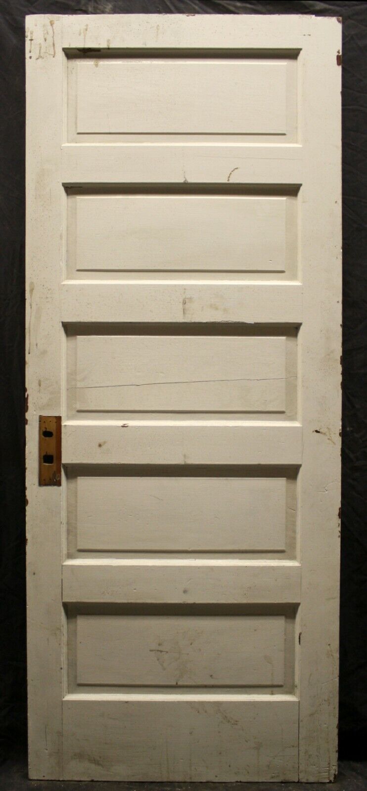 31"x79" Antique Vintage Old Reclaimed Salvaged Interior SOLID Wood Wooden Door Raised Panel