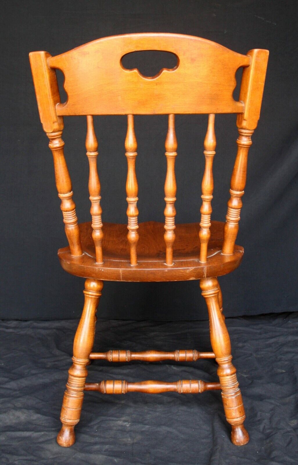 Vintage Antique Old Reclaimed Salvaged "E R Buck" SOLID Maple Wood Wooden Side Dining Accent Chair