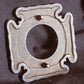 2.5"x2.5" Vintage NOS Antique Old Reclaimed Salvaged Nickel Brass Door Cylinder Mortise Key Hole Plate