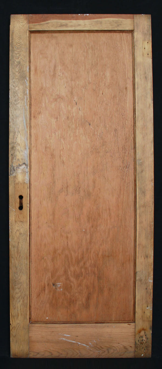 30"x75" Antique Vintage Old Reclaimed Salvaged Interior SOLID Wood Wooden Door Single Recessed Panel