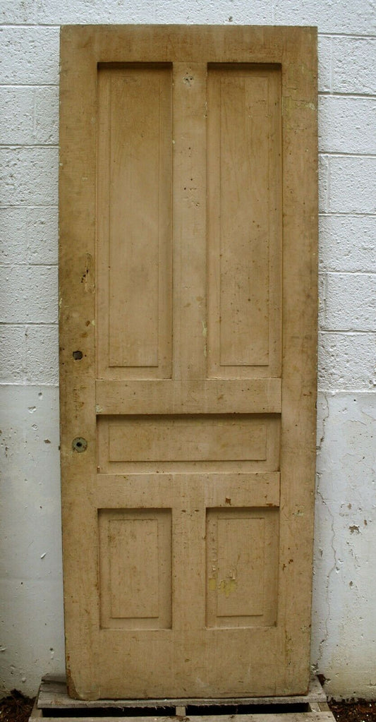 34"x90"x1.75" Antique Vintage Old Reclaimed Salvaged Victorian Wood Wooden Interior Exterior Door