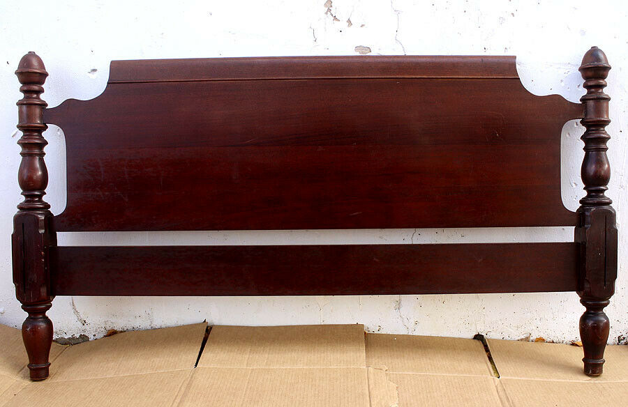 Antique mahogany store headboard