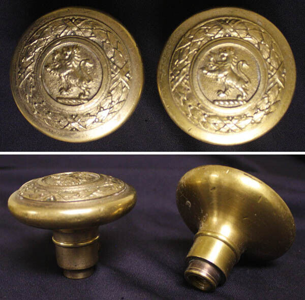 2.5"x3.5" Antique Vintage Old Reclaimed Salvaged Cast Bronze Door Knob Doorknob Bell Ringer Plate