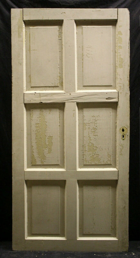 30"x69" Antique Vintage Old Reclaimed Salvaged Interior SOLID Wood Wooden Doors 6 Panels