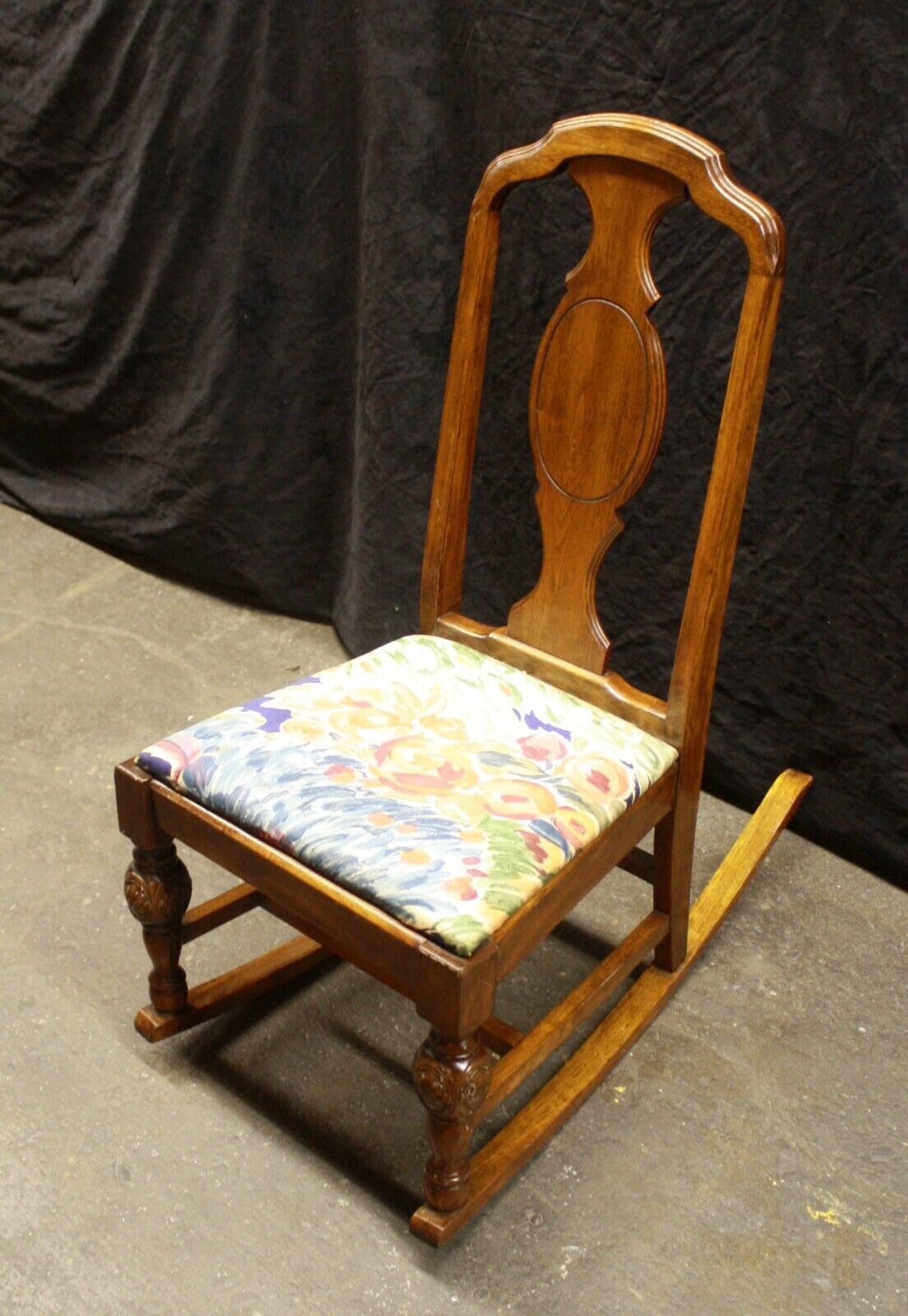 Antique Vintage Old SOLID Walnut Wood Wooden Fabric Seat Cushion Child –  PennAntique