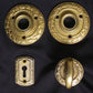 2.5"x3.5" Antique Vintage Old Reclaimed Salvaged Cast Bronze Door Knob Doorknob Bell Ringer Plate