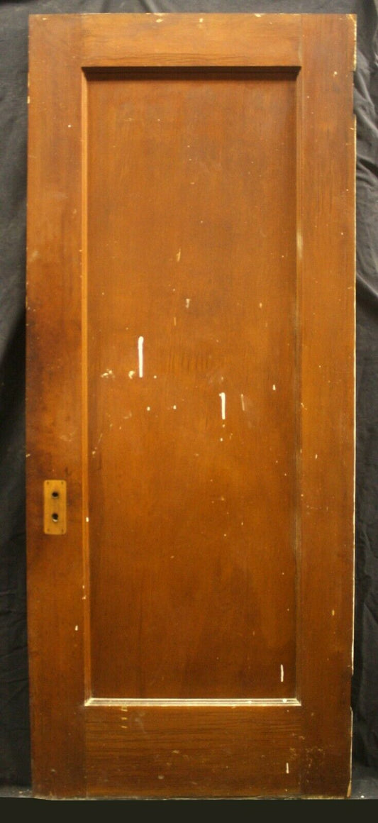 30"x82"x1.75" Antique Vintage Old Reclaimed Salvaged Wood Wooden Interior Door Flat Single Panel