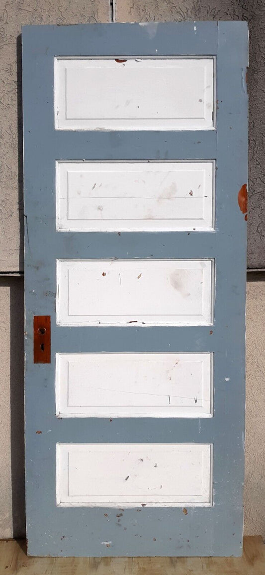 4 available 30"x77" Antique Vintage Old Reclaimed Salvaged Interior Wood Wooden Doors 5 Panels