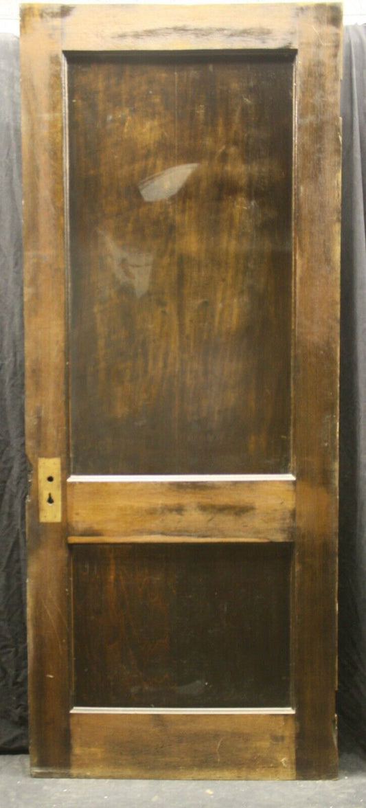 32"x83" Antique Vintage Old Salvaged Reclaimed Interior Exterior SOLID Wood Wooden Door 2 Panels