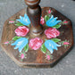 Vintage Old Reclaimed Salvaged Antique Solid Wood Wooden Candy Dish End Side Table Plant Stand Tray