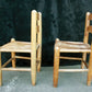 Pair Vintage Antique Old Reclaimed Salvaged SOLID Wood Wooden Kids Children Side Dining Chair Seat