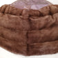 Real Mink Fur Brown Cape Stole Open Front High Shawl Collar Pockets Custom Made Women Wedding Bridal Bolero Size L-Mint Condition